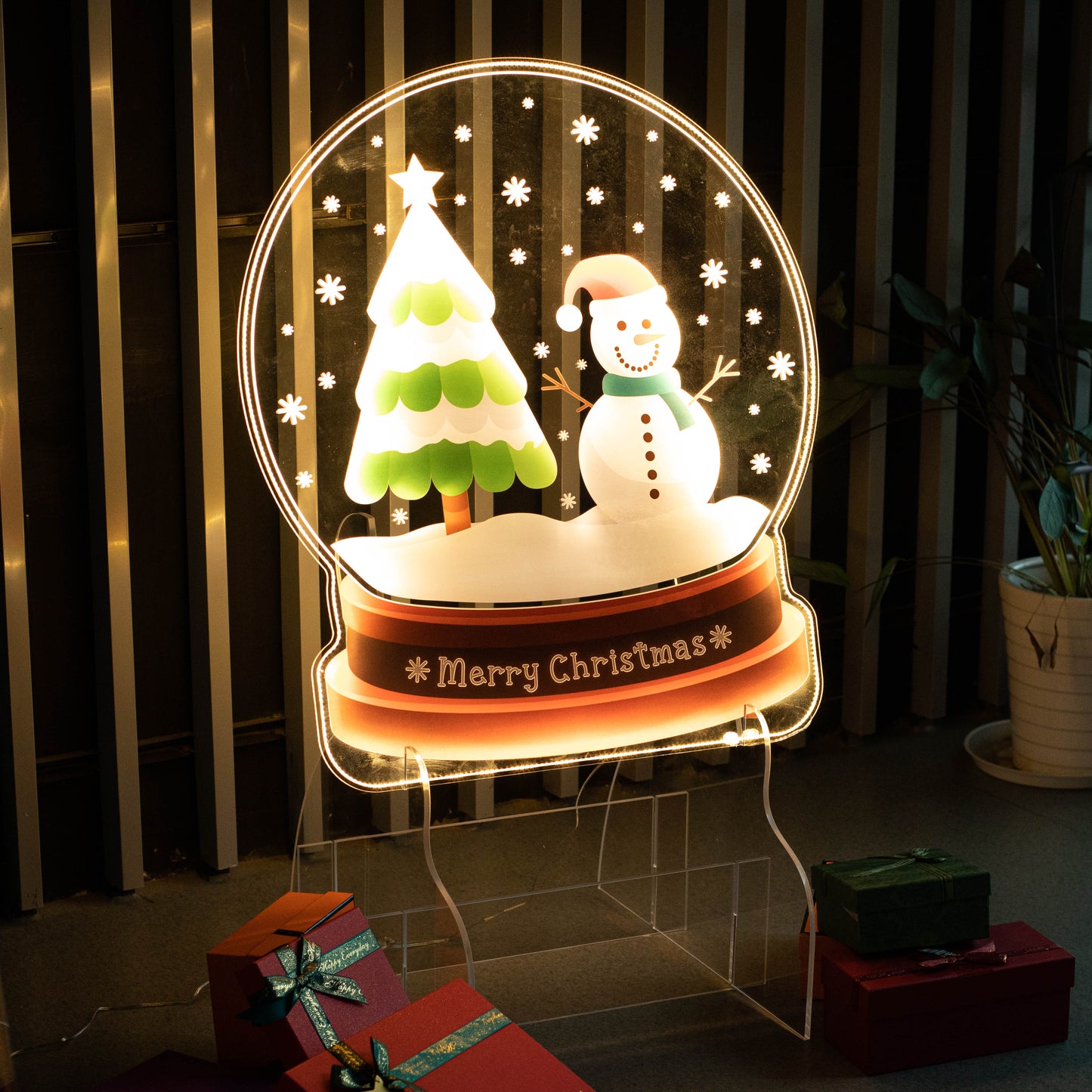 Christmas LED Acrylic Snowman Sign available for both retail and wholesale FGJR002