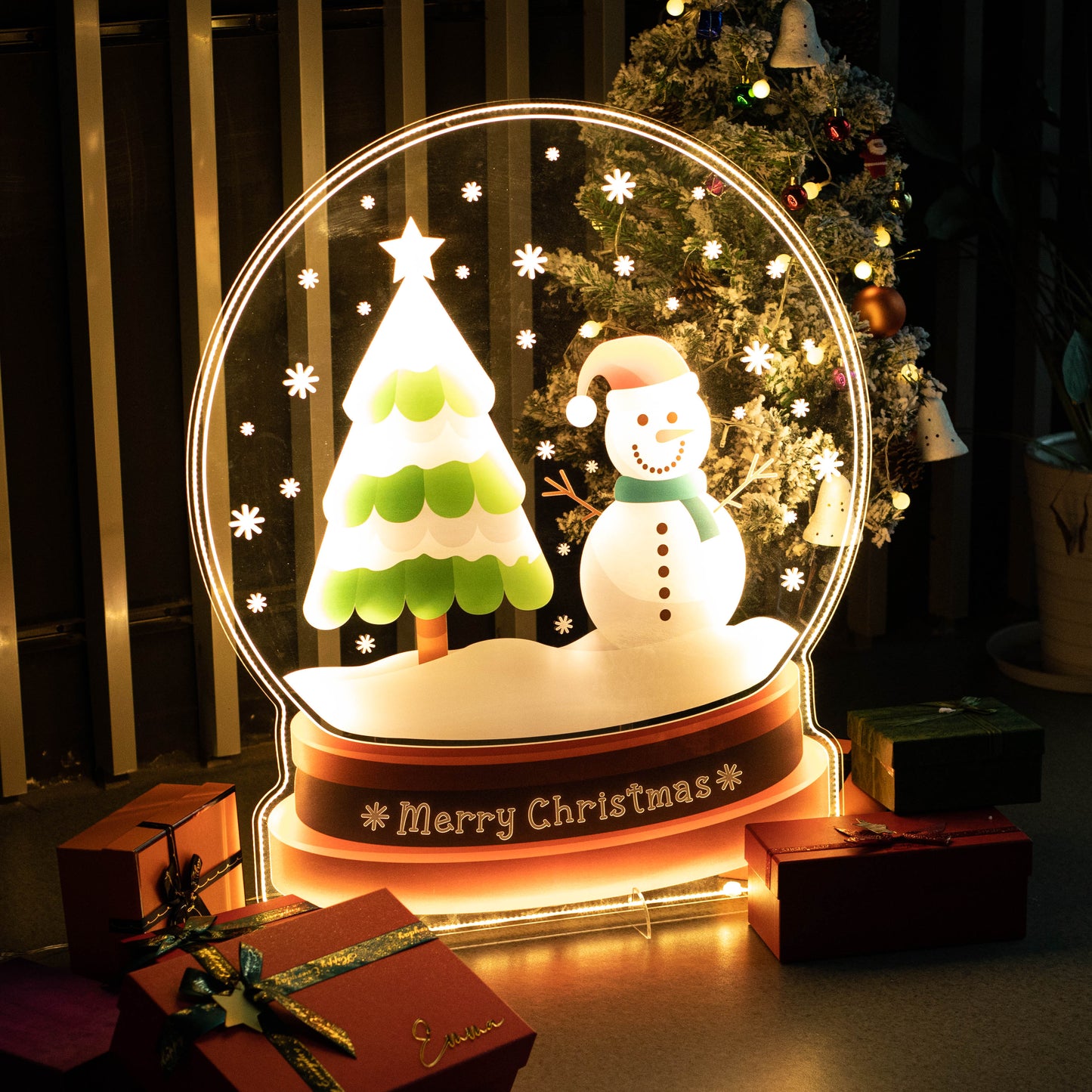 Christmas LED Acrylic Snowman Sign available for both retail and wholesale FGJR002