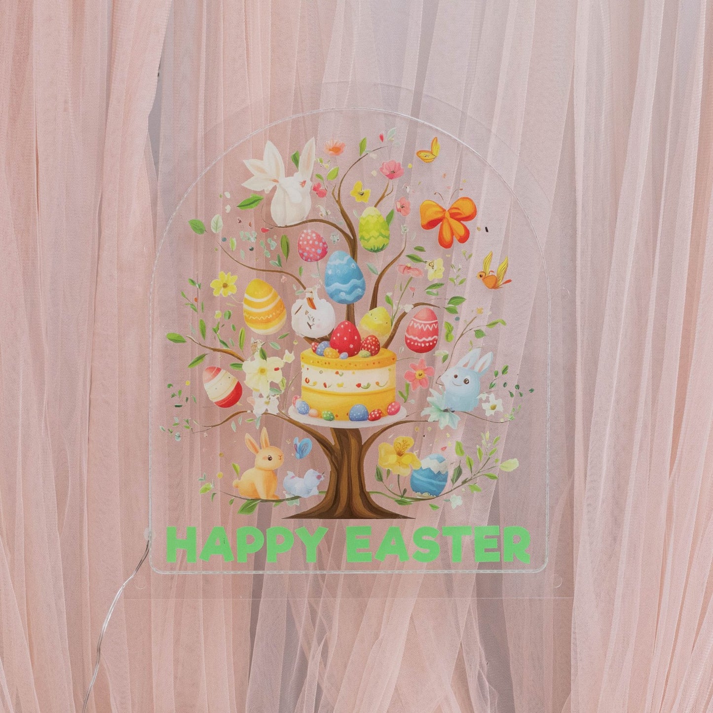 Easter Tree with Eggs LED Acrylic Wall Light FGJR012