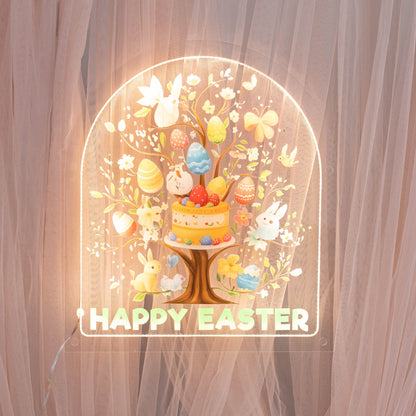 Easter Tree with Eggs LED Acrylic Wall Light FGJR012