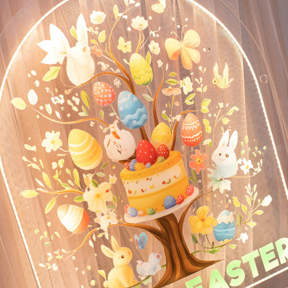 Easter Tree with Eggs LED Acrylic Wall Light FGJR012