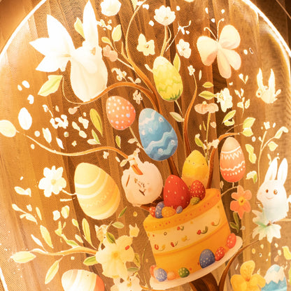 Easter Tree with Eggs LED Acrylic Wall Light FGJR012