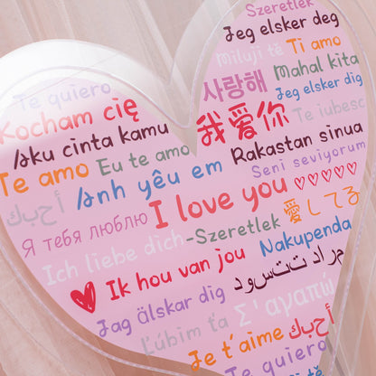 Multilingual "I Love You" Illuminated Sign for Valentine's Day FGJR015