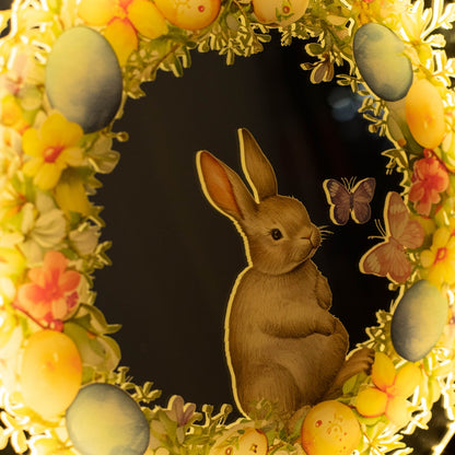 Easter Wreath Acrylic Wall Decal for Front Door Decor FGJR016