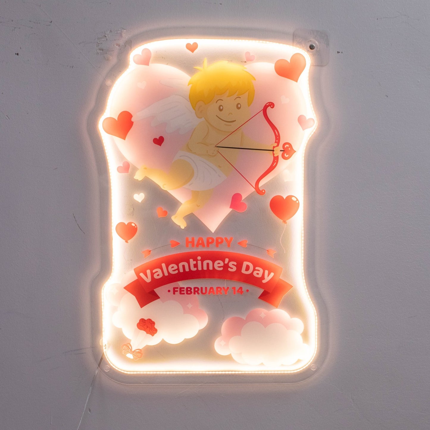 Cupid Love God Illuminated Wall Decoration for Valentine's Day FGJR018