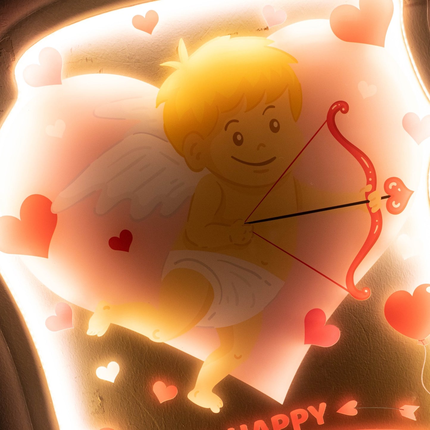 Cupid Love God Illuminated Wall Decoration for Valentine's Day FGJR018