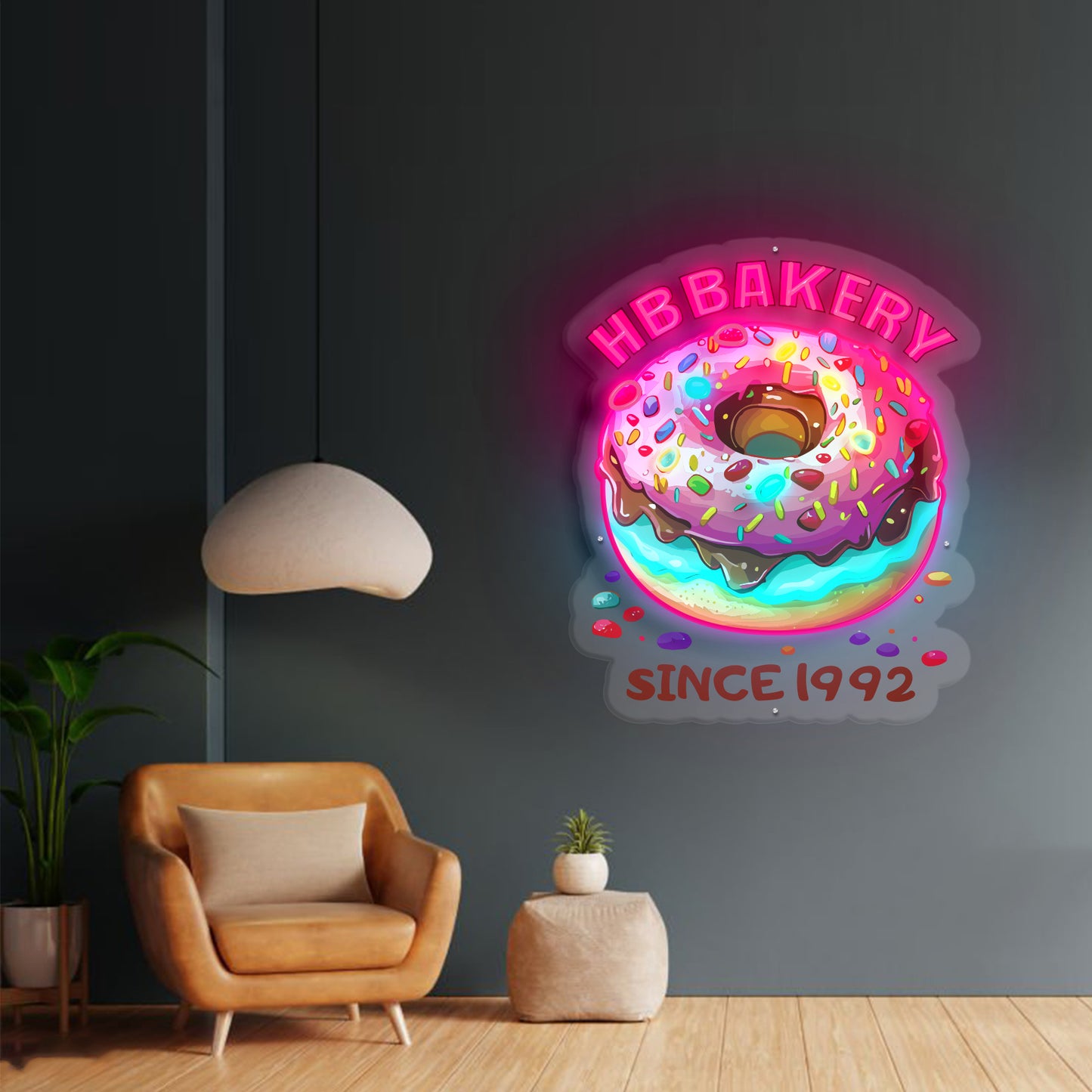 Eye-Catching Bakery Signage - Customizable Pop Art Neon NES006