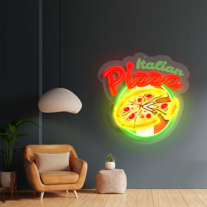 Italian Pizza Atmosphere Maker: Custom Pop Art Neon Sign NES007