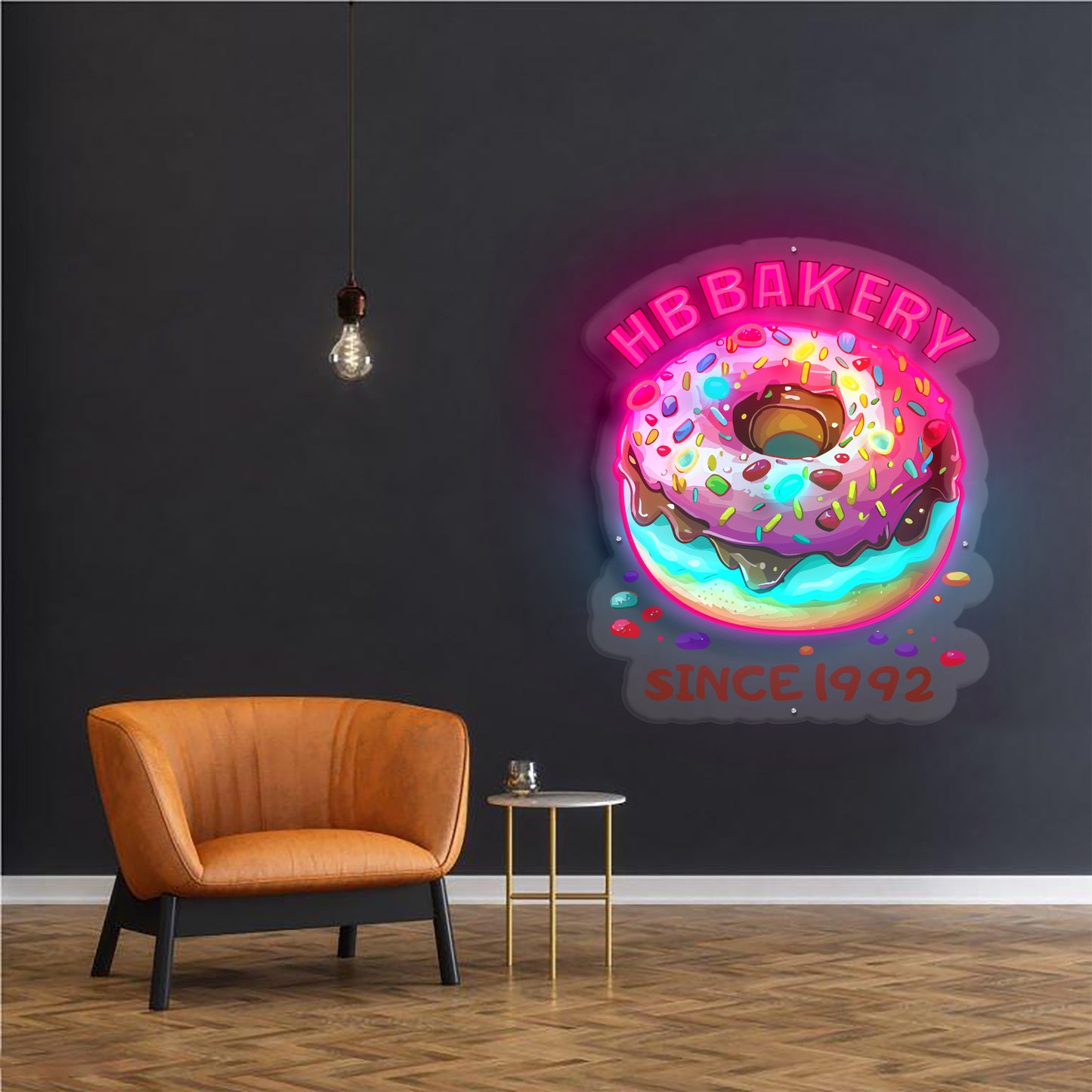 Eye-Catching Bakery Signage - Customizable Pop Art Neon NES006