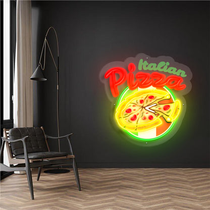 Italian Pizza Atmosphere Maker: Custom Pop Art Neon Sign NES007