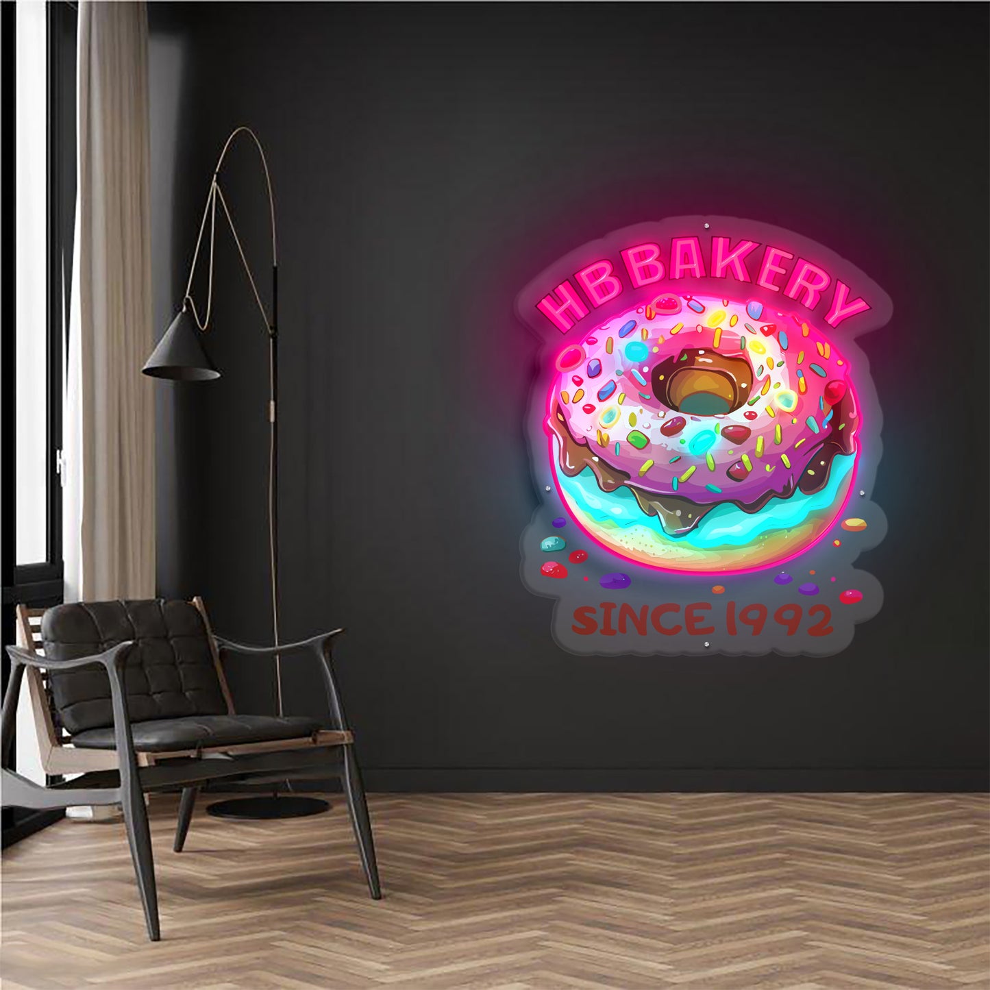 Eye-Catching Bakery Signage - Customizable Pop Art Neon NES006