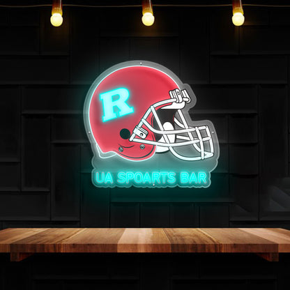 Bar Decor with a Personalized UV Rugby Neon Sign NES004