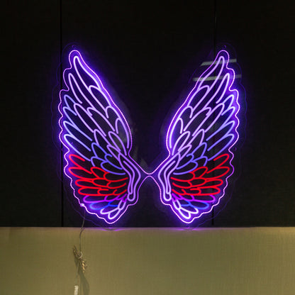 Wing-shaped LED Light Sign: Party & Home Decor Magic FGHC001