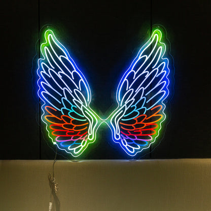 Wing-shaped LED Light Sign: Party & Home Decor Magic FGHC001