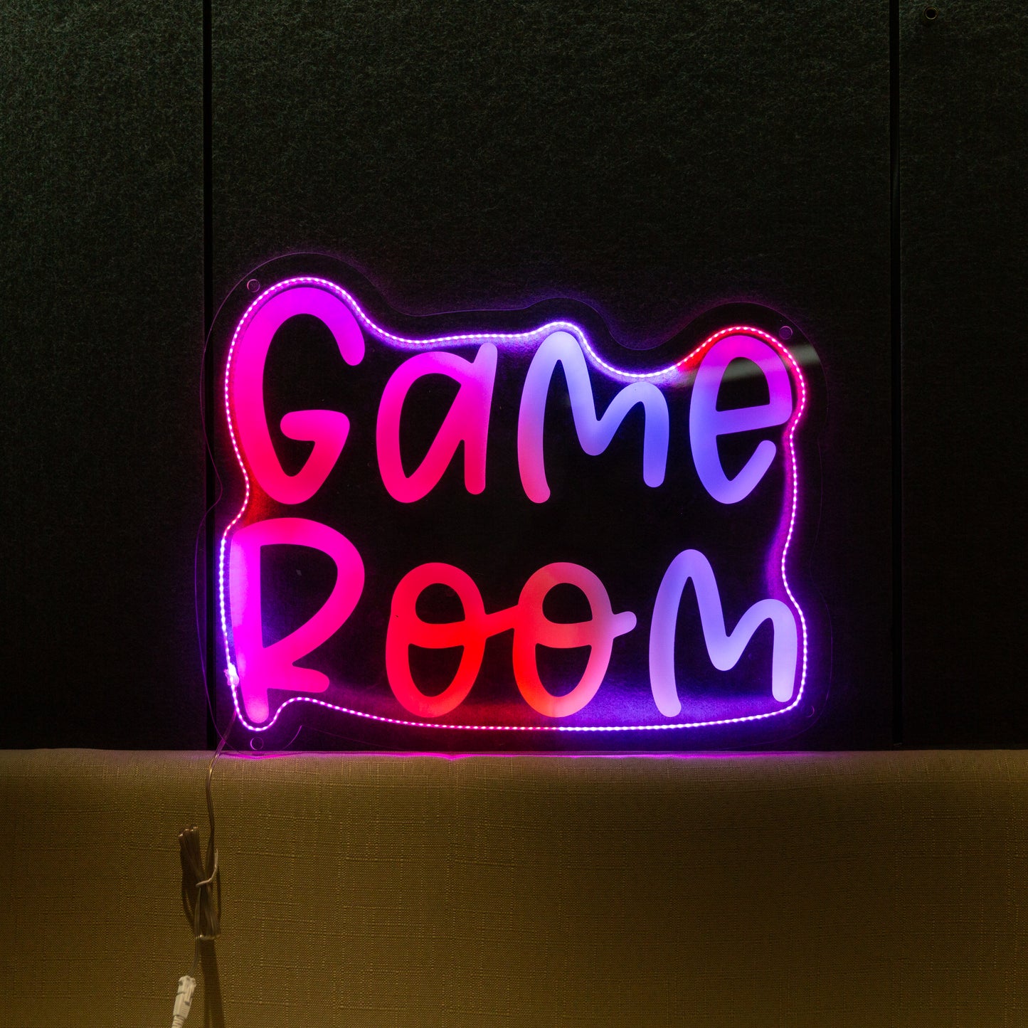 Brighten up your game room with our striking GAME ROOM Glow Sign FGHC002