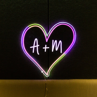 Add romantic ambiance to weddings & home decor with our Heart-Shaped Glow Sign FGHC003