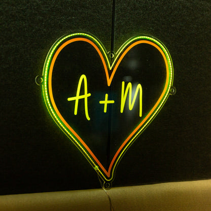 Add romantic ambiance to weddings & home decor with our Heart-Shaped Glow Sign FGHC003