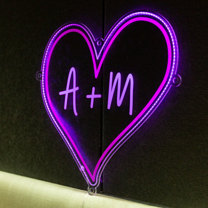 Add romantic ambiance to weddings & home decor with our Heart-Shaped Glow Sign FGHC003