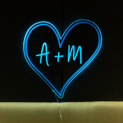 Add romantic ambiance to weddings & home decor with our Heart-Shaped Glow Sign FGHC003