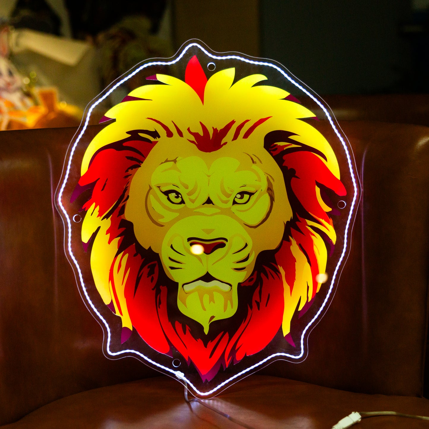 Decorate your room/business with our lion mane-inspired Glow Sign for a bold look FGHC005