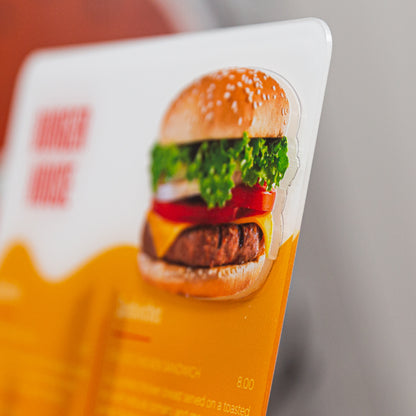 High-Quality Acrylic Burger Menu M003