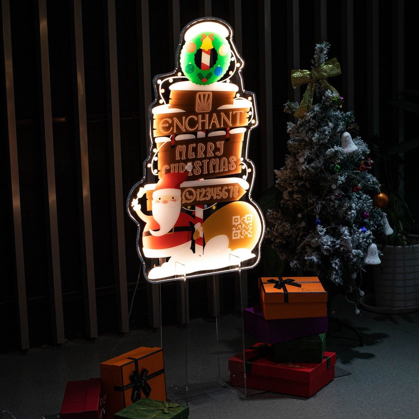 Custom Illuminated Ad Sign for Christmas Holiday FGCX010