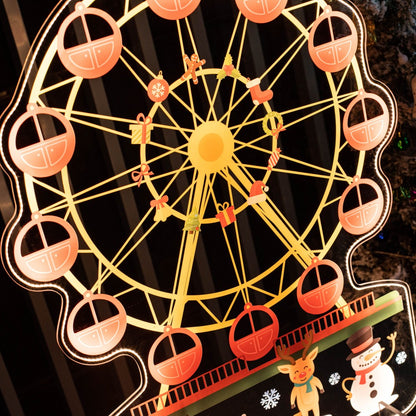 Illuminated Christmas Ferris Wheel Sign FGJR010