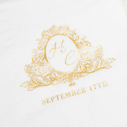 Customizable White Napkins with Hot Foil Logo:  Elevate Your Hospitality NP001