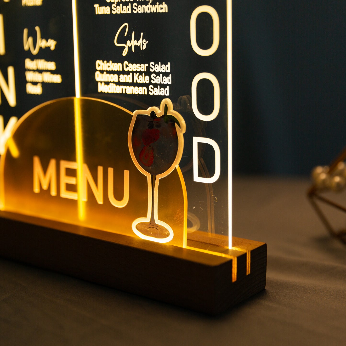 Led Acrylic Table Menu TBL002