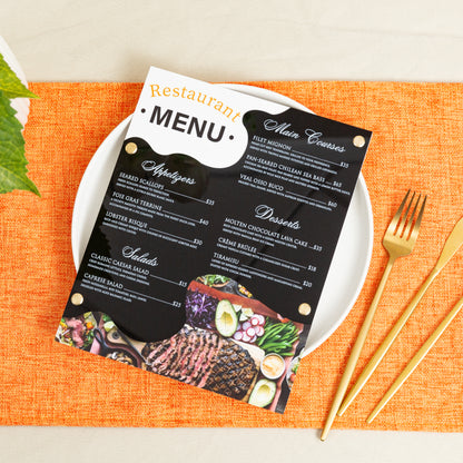 Stylish Acrylic Hand Menu M001