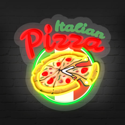 Italian Pizza Atmosphere Maker: Custom Pop Art Neon Sign NES007