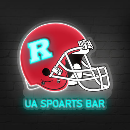 Bar Decor with a Personalized UV Rugby Neon Sign NES004