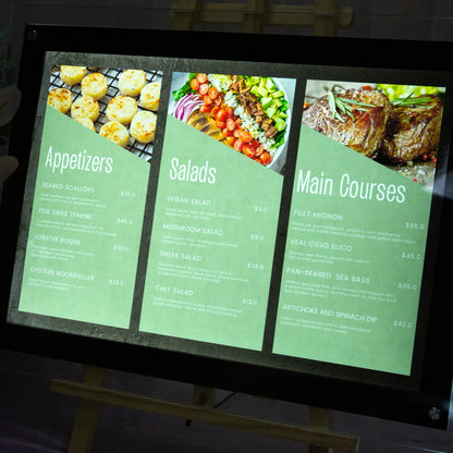 Brand Boosting: Tailor-Made Lighted Menu Signage BM001