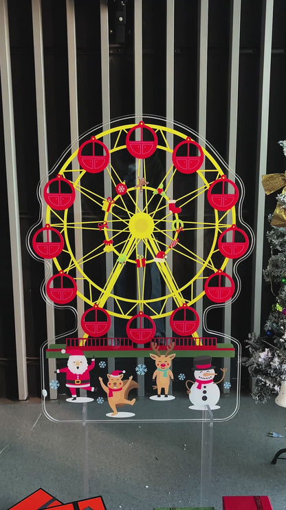 Illuminated Christmas Ferris Wheel Sign FGJR010